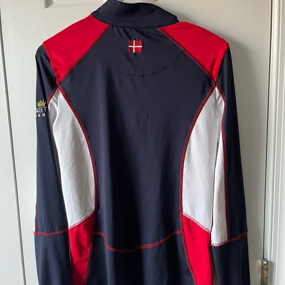 Kastel Red and Blue Quarter-Zip Pullover - Picture 3 of 5